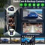 [QLED Screen Upgrade] 7" Double Din Car Stereo with Dash Cam, Wireless Apple CarPlay and Android Auto, Bluetooth 5.3, 240W 4.2-Channel Audio Output, MirrorLink, Backup Camera, AM/FM Car Radio - Image 4