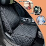 PETICON Waterproof Front Seat Car Cover 2 Pack, Full Protection Dog Car Seat Cover with Side Flaps, Nonslip Scratchproof Captain Chair Seat Cover Fits for Cars, Trucks, SUVs, Jeep, Black - Image 3