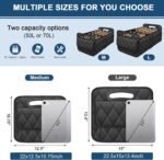 Deosk Car Trunk Organizer for SUV, Car Organizers and Storage with 6 Pocket, Car Accessories for Women/Men 50LWaterproof Polyester Trunk Organizer, Black - Image 3