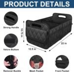 Deosk Car Trunk Organizer for SUV, Car Organizers and Storage with 6 Pocket, Car Accessories for Women/Men 50LWaterproof Polyester Trunk Organizer, Black - Image 5
