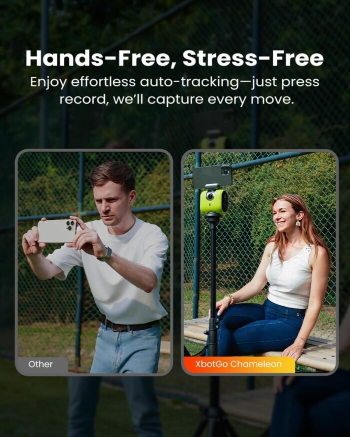 Chameleon AI Auto Sports Action Camera - 4K 60FPS Soccer Camera and Basketball Tracking Camera for Team Sports, Live Streaming, No Subscription, Works with iOS & Android (Lemon Green) - Image 8