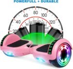 Electric Scooter for Kids, 6.5" Two-Wheel Self Balancing Electric Scooter Bluetooth (Pink) - Image 3