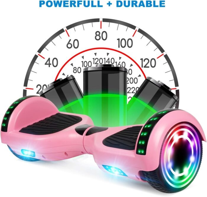 Electric Scooter for Kids, 6.5" Two-Wheel Self Balancing Electric Scooter Bluetooth (Pink) - Image 3