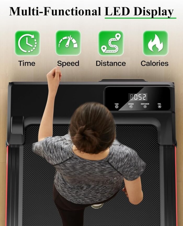 4.0/6.5/7.8MPH Walking Pad Treadmill with 12% Incline, Running Machine for Home, Under Desk Treadmill 300LBS Capacity, Portable Treadmills for Home, Office, Small Space - Image 3