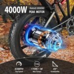 Electric-Dirt-Bike for Adults-Teens, ICT Peak 4000W-43MPH-60V-25AH Electric Motorcycle 20" Fat-Tire-Electric-Bike for Mountain Snow Off-Road Fit Age 16+ - Image 3