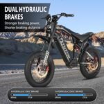 Electric-Dirt-Bike for Adults-Teens, ICT Peak 4000W-43MPH-60V-25AH Electric Motorcycle 20" Fat-Tire-Electric-Bike for Mountain Snow Off-Road Fit Age 16+ - Image 6