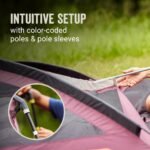 Coleman Skylodge 10-Person Family Tent, Weatherproof XL Tent with Rainfly & Room Divider, Fits 4 Queen-Sized Airbeds, Made of PFAS-Free Materials - Image 4