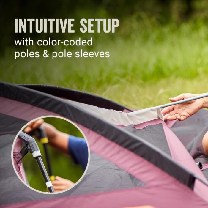 Coleman Skylodge 10-Person Family Tent, Weatherproof XL Tent with Rainfly & Room Divider, Fits 4 Queen-Sized Airbeds, Made of PFAS-Free Materials - Image 6