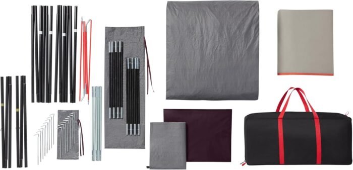 Coleman Skylodge 10-Person Family Tent, Weatherproof XL Tent with Rainfly & Room Divider, Fits 4 Queen-Sized Airbeds, Made of PFAS-Free Materials - Image 9
