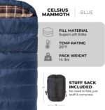 Teton Mammoth Queen Size Double Sleeping Bag- A Warm Bag The Whole Family can Enjoy – Great for Camping, Hunting and Base Camp. Compression Sack Included - Image 4