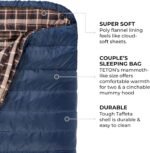 Teton Mammoth Queen Size Double Sleeping Bag- A Warm Bag The Whole Family can Enjoy – Great for Camping, Hunting and Base Camp. Compression Sack Included - Image 5
