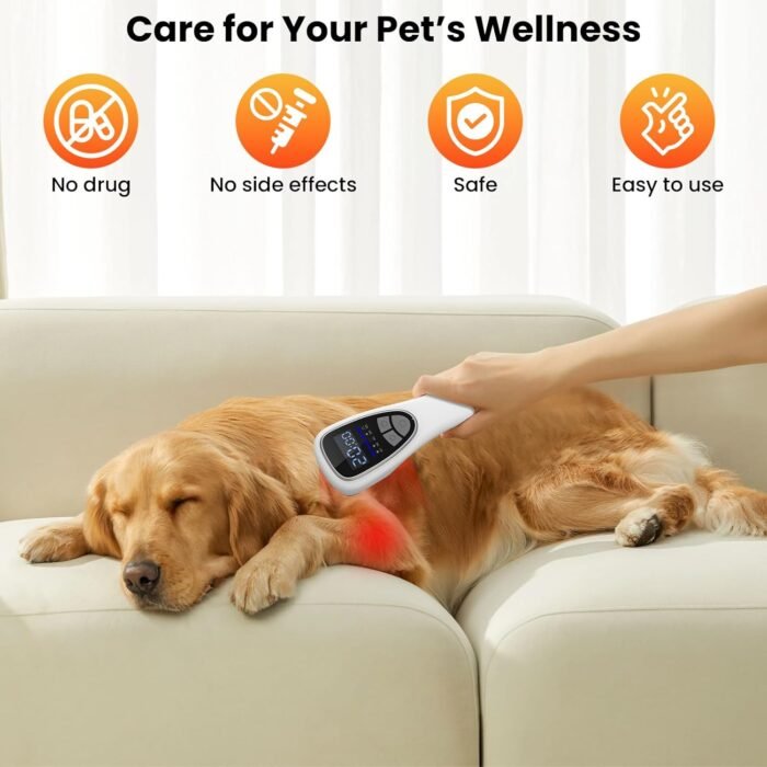 Cold Laser Therapy Device for Human & Pets–Handheld Red Light Therapy Devices with Stand, 6x808 nm + 12x650 nm, PW Pulsed Mode, Gentle Low-Level Laser Therapy for Pain Relief Muscle Recovery - Image 6