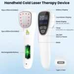 Cold Laser Therapy Device for Human & Pets–Handheld Red Light Therapy Devices with Stand, 6x808 nm + 12x650 nm, PW Pulsed Mode, Gentle Low-Level Laser Therapy for Pain Relief Muscle Recovery - Image 7