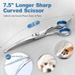 Gimars Titanium Coated Professional 6 in 1 4CR Stainless Steel Dog Grooming Scissors with Safety Round Tip, Heavy Duty Pet Grooming Scissor for Dogs, Cats and Other Animals - Image 3