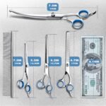 Gimars Titanium Coated Professional 6 in 1 4CR Stainless Steel Dog Grooming Scissors with Safety Round Tip, Heavy Duty Pet Grooming Scissor for Dogs, Cats and Other Animals - Image 4