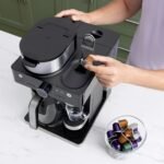 Ninja CFN601 Espresso & Coffee Barista System, Single-Serve Coffee & Compatible with Nespresso Capsule, 12-Cup Carafe, Built-in Frother, Cappuccino & Latte Maker, Black & Stainless Steel (Renewed) - Image 4