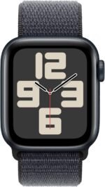 Apple Watch SE (2nd Gen) [GPS 40mm] Smartwatch with Midnight Aluminum Case with Ink Sport Loop One Size. Fitness and Sleep Trackers, Crash Detection, Heart Rate Monitor, Carbon Neutral - Image 3