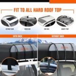 ACLONG 21 Cubic Feet Car Roof Bag 840D Waterproof Rooftop Cargo Carrier Bag for All Cars with/Without Racks Includes Anti-Slip Mat Storage Bag Combination Lock 6 Door Hooks - Image 3