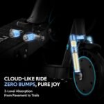 Electric Scooter for Adults, Up to 23/25 Miles & 22 MPH, 8.5/10" Honeycomb Solid Tires, Front/Dual Suspension, Built-in Side/Turn Lights - Image 4