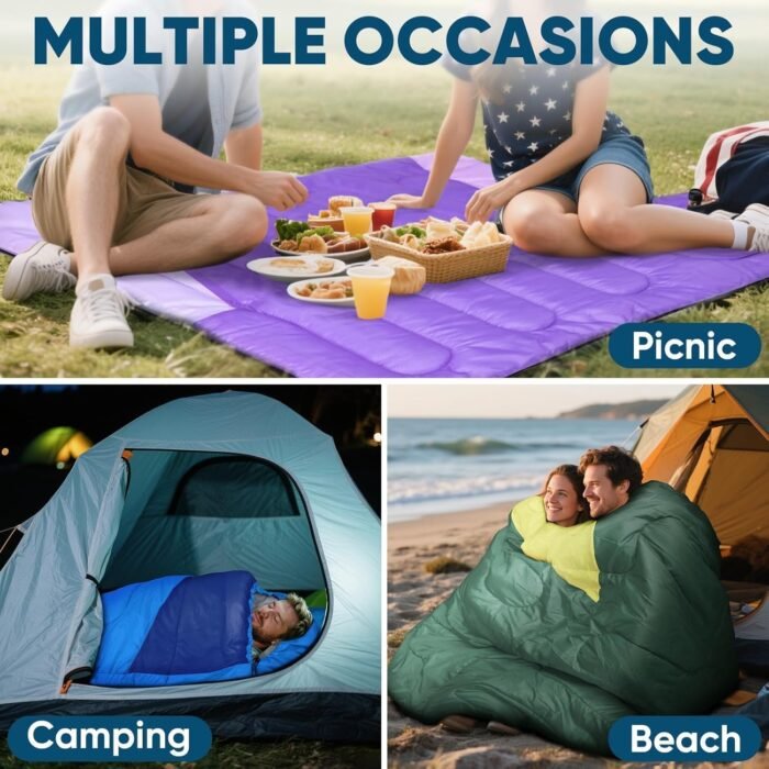 PTEROMY Sleeping Bags for Adults, Lightweight Water Resistant Backpacking Camping Sleeping Bag for Warm Cold Weather, Camping Essentials for Hiking Outdoor Travel - Image 9
