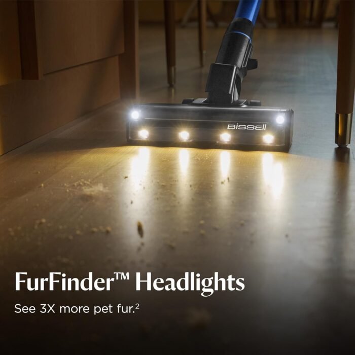 BISSELL PowerClean FurFinder 200W Self-Standing Cordless Vacuum w/Tangle Free Brush Roll, Strong Suction, Removeable Battery, Wall Mount, Upholstery Tool & Bright Headlights - Image 5