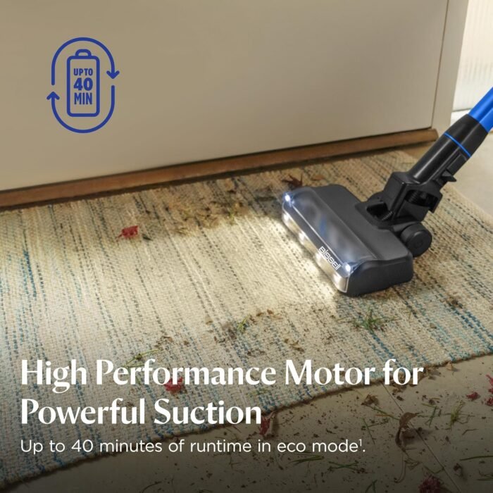 BISSELL PowerClean FurFinder 200W Self-Standing Cordless Vacuum w/Tangle Free Brush Roll, Strong Suction, Removeable Battery, Wall Mount, Upholstery Tool & Bright Headlights - Image 6