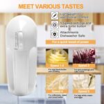 5-Speed Electric Hand Mixer, 4 Large Mixing Bowls Set, Handheld Mixers with Whisks Beater, Stainless Steel Metal Nesting Bowl Measuring Cups Spoons Kitchen Cake Blender for Baking Supplies - Image 6