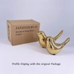 FANTESTICRYAN Small Birds Statues Gold Home Decor Modern Style Figurine Decorative Ornaments for Living Room, Bedroom, Office Desktop, Cabinets - Image 4