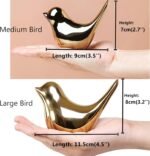 FANTESTICRYAN Small Birds Statues Gold Home Decor Modern Style Figurine Decorative Ornaments for Living Room, Bedroom, Office Desktop, Cabinets - Image 5