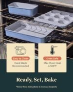 Caraway Nonstick Ceramic Bakeware Set (11 Pieces) - Baking Sheets, Assorted Baking Pans, Cooling Rack, & Storage - Aluminized Steel Body - Non Toxic, PTFE & PFOA Free - Cream - Image 5