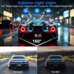Dash Cam Front and Rear, 2.5K /1080P QHD Dual Dash Camera for Cars, Super Night Vision Dashcam, Loop Recording, 3.39” IPS, 64GB Card Included, 160° Wide Angle, Parking Mode - Image 4