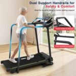 Redliro Walking Treadmill with Long Handrail for Balance, Recovery Fitness Exercise Machine Foldable for Home use with Holder for Phone & Cup,LCD Display, 300 lbs Capacity - Image 3