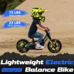 OLALA Electric Dirt Bike for Kids Aged 3-6, 170W Racing Grade Electric Motorcycle, New Aluminum Frame with 2 Power Modes, 24V Detachable Battery, 12IN Knobby Tires - Image 3