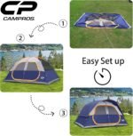 CAMPROS CP Tent 8 Person Camping Tents, Waterproof Windproof Family Tent with Top Rainfly, Large Mesh Windows, Double Layer, Easy Set Up, Portable with Carry Bag, for All Seasons - Image 7