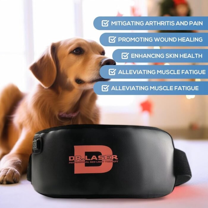 Red Light Therapy Belt for Pets, Portable Red Light Therapy for Dogs,Wearable Red Infrared Light Therapy Devices for Dogs Tissue Repair, Joint & Back Pain - Image 3