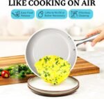 Gotham Steel 20 Piece Pots and Pans Set Nonstick Cookware Set, Pot and Pan Set, Kitchen Cookware Sets, Ceramic Cookware Set, Ceramic Pots and Pans Set, Pot Set, Dishwasher Safe, Aqua Blue - Image 4