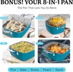 Gotham Steel 20 Piece Pots and Pans Set Nonstick Cookware Set, Pot and Pan Set, Kitchen Cookware Sets, Ceramic Cookware Set, Ceramic Pots and Pans Set, Pot Set, Dishwasher Safe, Aqua Blue - Image 7