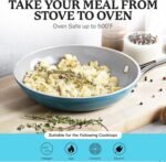 Gotham Steel 20 Piece Pots and Pans Set Nonstick Cookware Set, Pot and Pan Set, Kitchen Cookware Sets, Ceramic Cookware Set, Ceramic Pots and Pans Set, Pot Set, Dishwasher Safe, Aqua Blue - Image 8