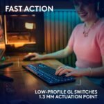 Logitech G915 X Wired Mechanical Gaming Keyboard, Double-Shot PBT Keycaps, Fully Programmable Keys, RGB Backlit Mac/PC Gaming Keyboards, Aluminum Finish, GL Linear Switches, Black - Image 4