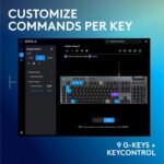 Logitech G915 X Wired Mechanical Gaming Keyboard, Double-Shot PBT Keycaps, Fully Programmable Keys, RGB Backlit Mac/PC Gaming Keyboards, Aluminum Finish, GL Linear Switches, Black - Image 5