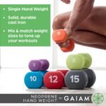 Gaiam Dumbbell Hand Weight (Sold in Singles) - Neoprene Coated Exercise & Fitness Dumbbell for Home Gym Equipment Workouts Strength Training Free Weights for Women, Men - Image 3