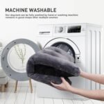 Dog Crate Bed Washable Dog Beds for Large Dogs Deluxe Thick Flannel Fluffy Comfy Kennel Pad Anti-Slip & Anti-Scratch Pet Sleeping Mat, 35 x 23 Inch, Gray - Image 6