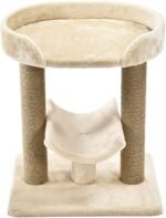 Amazon Basics Multi- Platform Cat Tree with Scratching Post for Indoor Cats up to 25lbs, 18 x 14 x 22 Inches, Beige - Image 5