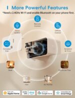 meross Smart Plug Mini, 15A & Reliable Wi-Fi, Support Apple HomeKit, Siri, Alexa, Echo, Google Assistant and Nest Hub, App Control, Timer, No Hub Needed, 2.4G WiFi Only, 2 pack - Image 3