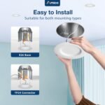 Amico 24 Pack 5/6 inch 5CCT LED Recessed Lighting, Dimmable, 12.5W=100W, 950LM, 2700K/3000K/4000K/5000K/6000K Selectable, Retrofit Can Lights with Baffle Trim, IC Rated - ETL & FCC, White - Image 3