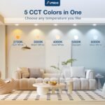 Amico 24 Pack 5/6 inch 5CCT LED Recessed Lighting, Dimmable, 12.5W=100W, 950LM, 2700K/3000K/4000K/5000K/6000K Selectable, Retrofit Can Lights with Baffle Trim, IC Rated - ETL & FCC, White - Image 5