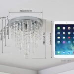 Mini Chandelier, Crystal Chandelier Lighting, 2 Lights, Flush Mount Ceiling Light, H10.4'' x W8.66'' Modern Chandelier Lighting Fixture for Bedroom, Hallway, Bar, Kitchen, Bathroom - Image 5