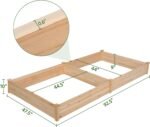 Yaheetech 8×4ft Wooden Horticulture Raised Garden Bed Divisible Elevated Planting Planter Box for Flowers/Vegetables/Herbs in Backyard/Patio Outdoor, Natural Wood, 93 x 48 x 10in - Image 4