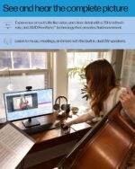 HP 27h Full HD Monitor - Diagonal - IPS Panel & 75Hz Refresh Rate - Smooth Screen - 3-Sided Micro-Edge Bezel - 100mm Height/Tilt Adjust - Built-in Dual Speakers - for Hybrid Workers,Black - Image 4