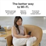 Google Nest WiFi Pro - 6E - Reliable Home Wi-Fi System with Fast Speed and Whole Home Coverage - Mesh Router - 3 Pack - Snow - Image 3